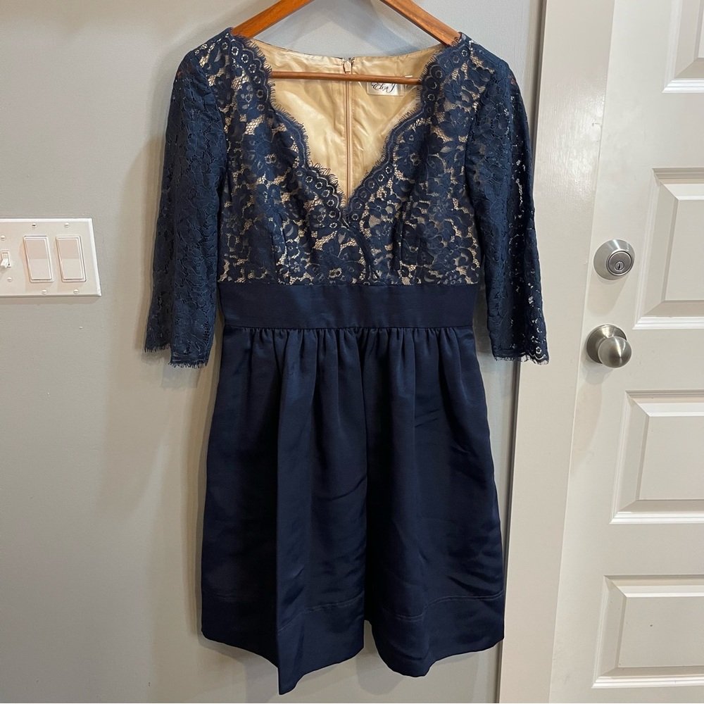 Eliza J Navy Lace Dress - Picture 6 of 16